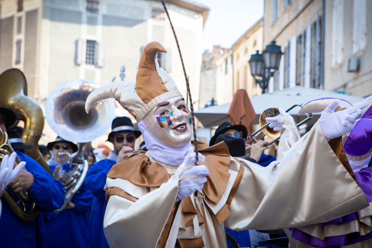 Limoux carnival fecos and musicians